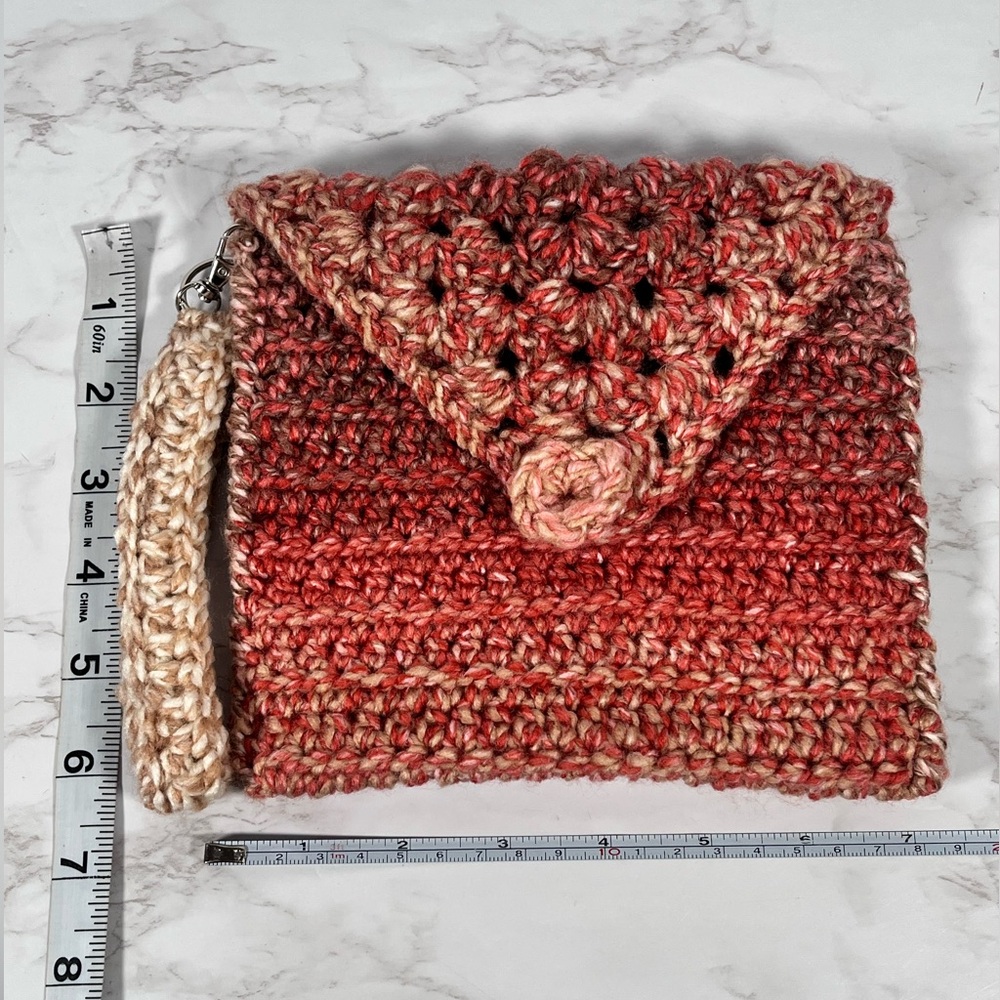 Coral Crochet Wristlet Clutch - Picture 10 of 10
